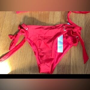Abercrombie red bikini bottom nwt